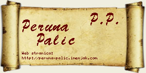 Peruna Palić vizit kartica